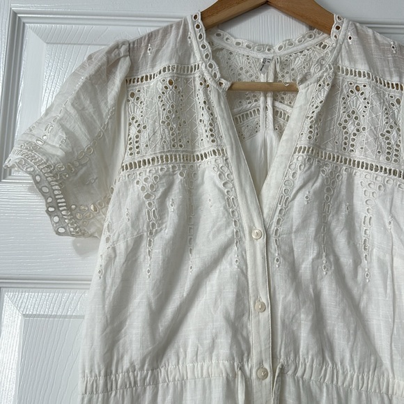 Feather Bone by Anthropologie Brigid Eyelet Shirtdress - Picture 2 of 10